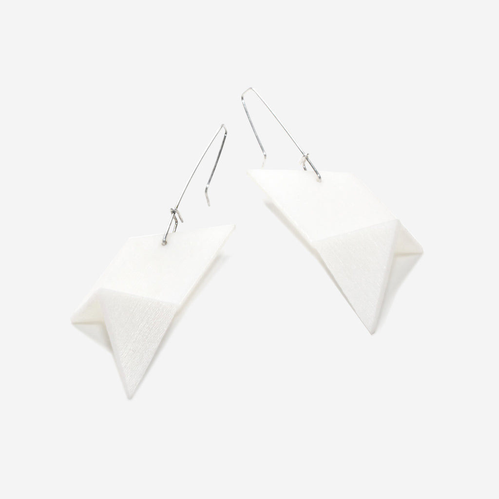 Racer Earrings | White Noise